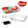 Bandeja Horno Fuente Refractario De Vidrio Rectangular De 2.2 L