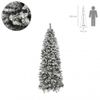 Arbol De Navidad 180 Cm. Slim Nevado (estrecho) 653 Ramas Pvc