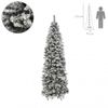 Arbol De Navidad 210 Cm. Slim Nevado (estrecho) 972 Ramas Pvc