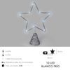 Guirnalda Adorno Luces Navidad Estrella Arbol Navidad Luz Blanco Frio. 10 Leds. Uso Interno Protección Ip20. 2 Baterias Aa