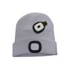 Lighthouse: Gorro Con Luz Led Recargable. Color Gris Claro