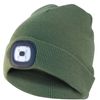 Lighthouse: Gorro Con Luz Led Recargable. Color Verde