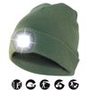 Lighthouse: Gorro Con Luz Led Recargable. Color Verde