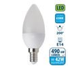 Bombilla Led Smd, Oliva C37, 6w / 490lm, Casquillo E14, 6500k