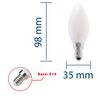 Bombilla De Filamento Led Opal, Oliva C35, 4w/470lm, Casquillo E14, 3000k