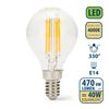 Bombilla De Filamento Led, Esfera P45, 4w/470lm, Casquillo E14, 4000k