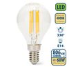 Bombilla De Filamento Led, Esfera P45, 6w / 806lm, Casquillo E14, 4000k