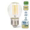 Bombilla De Filamento Led, Esfera P45, 6w / 806lm, Casquillo E27, 4000k