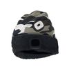 Attila: Gorra Con Luz Frontal Led Recargable. Forro Polar. Camuflaje Blanco