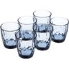 Set De 6 Vasos De Agua Diamante Azul 305ml