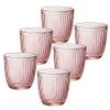 Juego De Vasos Bormiolin Line Rosa Agua 29cl