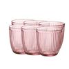 Juego De Vasos Bormiolin Line Rosa Agua 29cl