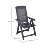 Progarden - Silla Reclinable Jardã­n Tampa Polipropileno, Terraza, Camping Y Piscina, Silla Plegable, 4 Posiciones, Dimensiones 58.5x58.5-95x92-110.5 Cm (largo X Ancho X Alto), Color Blanco O Antracita