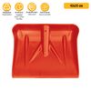 Pala Para Nieve Con Mango De Madera/polipropileno Artplast 43x35cm Rojo