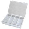 Organizador De Plástico Transparente Con 16 Compartimentos L242xp188xh37 Mm.