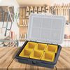 Organizador Con 6 Cajas Polipropileno Artplast Valentino Negro-amarillo