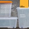 Caja De Plástico Multiuso Con Fondo Transparente Y La Cubierta L390x290xh272 Mm.