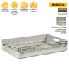 Caja Industrial Perforada 600x400 H 120 Mm Gris