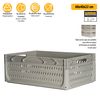 Caja Industrial Perforada 600x400 H 220 Mm Gris