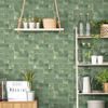 Evergreen Papel Pintado Tiles Verde Noordwand