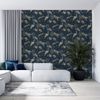 Zero Papel Pintado Exotic Animals Azul Noordwand