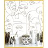 Papel Pintado Friends&coffee Line Art Faces Blanco Y Metal Noordwand