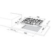 De'longhi Nsl 475 X Hobs Acero Inoxidable Integrado 75 Cm Encimera De Gas 4 Zona(s)