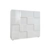 Aparador Alto Calisto  121x42x111 Cm Color Blanco Vente-unique