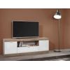 Mueble Bajo De Tv Evolia 1 Cajón 181x42x60 Cm Color Color Natural Claro, Blanco Vente-unique