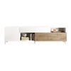 Mueble Bajo De Tv Donala 1 Cajón 181x42x67 Cm Color Color Natural Claro, Blanco Vente-unique