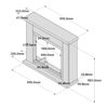 Chimenea De Suelo Gris Con Quemador De 1500w Mpc Camino Asciano