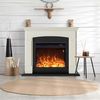 Chimenea Mural 1500w Caminetto Fuego Blanco Crema