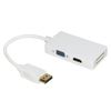 Link Accessori Lkadat21 Adaptador De Cable De Vídeo Displayport Dvi-i + Vga (d-sub) + Hdmi Blanco