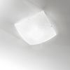 Plafón Vector De Cristal Blanco Con Decoración Gris (4xe27)
