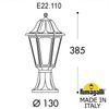 Farol De Pie Fumagalli Mikrolot/anna E27 Ip55 Transparente