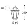 Lámpara Farol De Pie Fumagalli Mikrolot/anna E27 Ip55