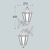 Aplique De Pared Farol Fumagalli Bisso/anna E27 Ip55