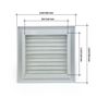 Rejilla De Plástico Blanca Serie Qp Blanco 150x150mm Blanco 150x150mm