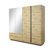 Armario De Tres Puertas Arco Led 220x54x203 Gris