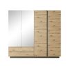 Armario De Tres Puertas Arco Led 220x54x203 Gris