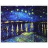 Legendarte - Cuadro Lienzo, Impresión Digital - Noche Estrellada Sobre El Ródano - Vincent Van Gogh - Decoración Pared Cm. 50x70