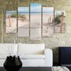 Legendarte - Cuadro Lienzo, Impresión Digital - Acceso A La Playa - Decoración Pared Cm. 150x100 (5 Paneles)