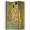 Legendarte - Biombo El Beso - Gustav Klimt - Separador De Ambientes Para Interiores Cm. 110x150 (3 Paneles)