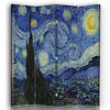 Legendarte - Biombo La Noche Estrellada - Vincent Van Gogh - Separador De Ambientes Para Interiores Cm. 145x170 (4 Paneles)