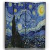 Legendarte - Biombo La Noche Estrellada - Vincent Van Gogh - Separador De Ambientes Para Interiores Cm. 145x170 (4 Paneles)