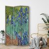 Legendarte - Biombo Lirios - Vincent Van Gogh - Separador De Ambientes Para Interiores Cm. 110x150 (3 Paneles)