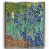 Legendarte - Biombo Lirios - Vincent Van Gogh - Separador De Ambientes Para Interiores Cm. 145x170 (4 Paneles)