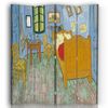Legendarte - Biombo Vincent's Bedroom In Arles - Vincent Van Gogh - Separador De Ambientes Para Interiores Cm. 145x170 (4 Paneles)