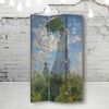 Legendarte - Biombo Dama Con Parasol - Claude Monet - Separador De Ambientes Para Interiores Cm. 110x150 (3 Paneles)