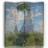 Legendarte - Biombo Dama Con Parasol - Claude Monet - Separador De Ambientes Para Interiores Cm. 145x170 (4 Paneles)